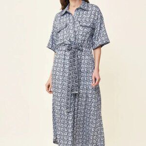 Omika Carla Midi Dress in Dari Inkberry Size Small